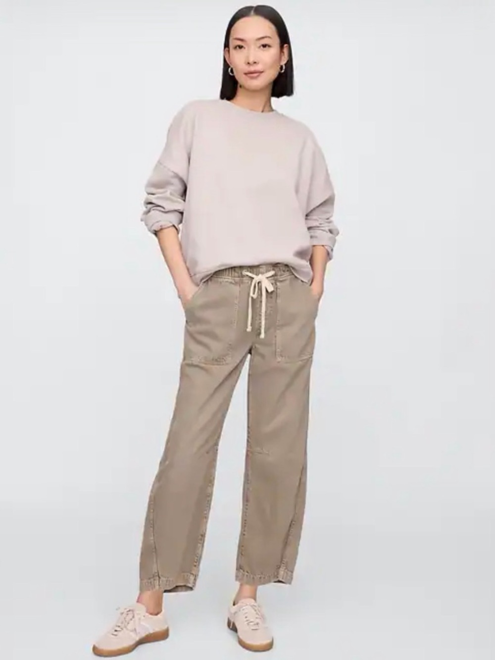 Gap MidRise Super-soft Pull-On Barrel Jeans Baggy Skater Summer NEW Streetwear - Picture 2 of 5
